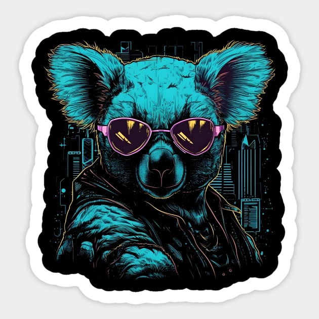 Cool Koala Sticker by MindGlowArt